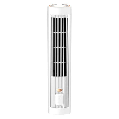 USB Rechargeable Portable Tower Fan – 3-Speed Bladeless Standing Fan for Home & Office