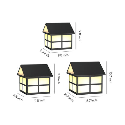 Gate Pillar Top Lights House-Shaped Outdoor Metal Light