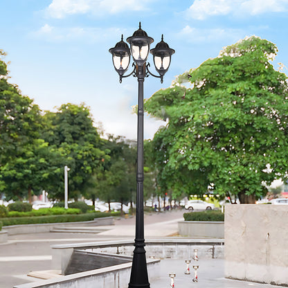 Three-Head Street Lamp Post Lights Waterproof Aluminum European-Style