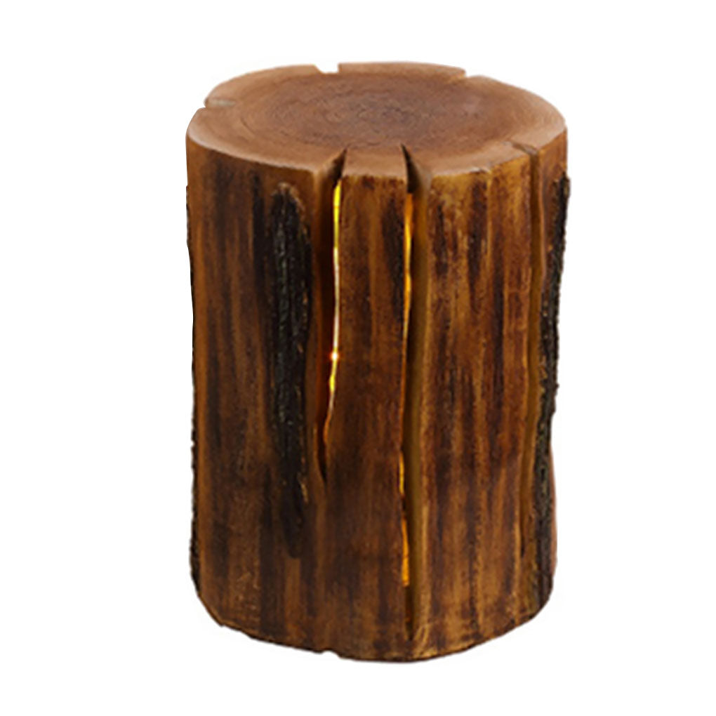Tree Stump Lamp Resin Outdoor Vintage LED Decorative Garden Light