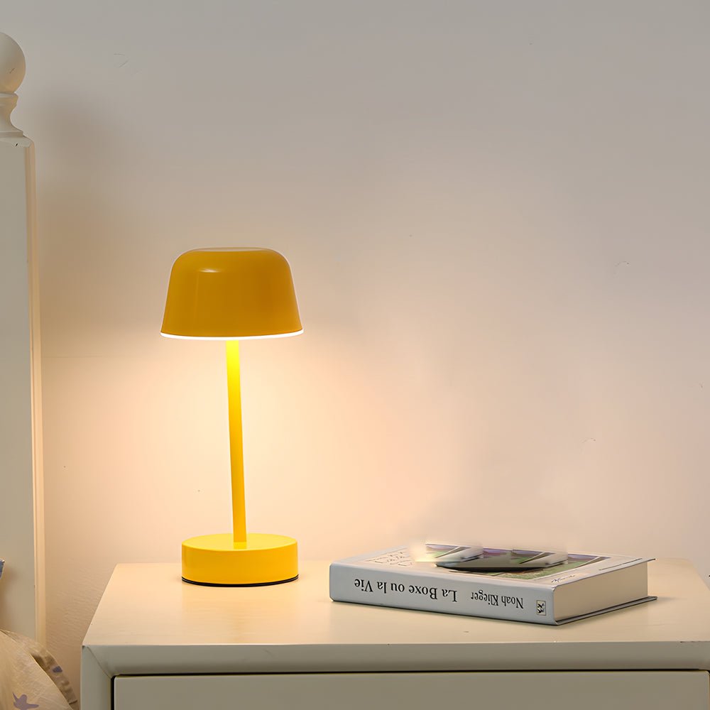 Hat-Style Metal Table Lamp – Colorful Tunable LED Accent Light for Bedroom & Home Office