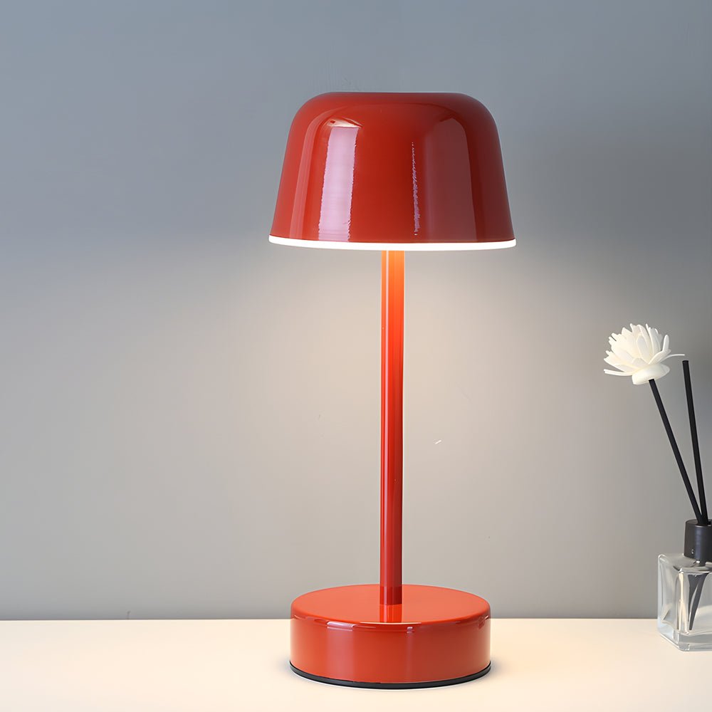 Hat-Style Metal Table Lamp – Colorful Tunable LED Accent Light for Bedroom & Home Office