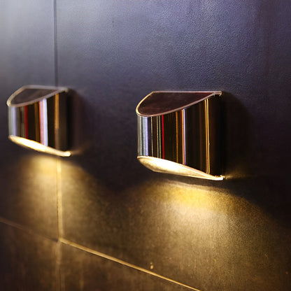 Stainless Steel Wall Lamp Waterproof Silver Solar Light
