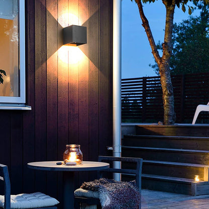Up down Lighting Wall Sconce Modern Square Waterproof Light