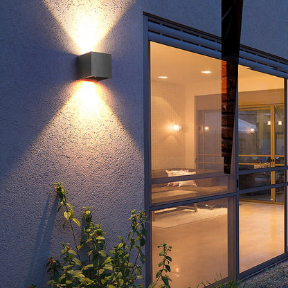 Up down Lighting Wall Sconce Modern Square Waterproof Light