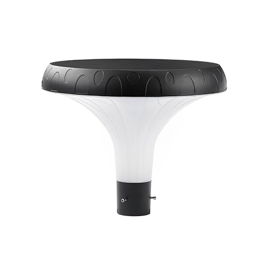 UFO Solar Street Light Waterproof Solar Powered Black LED Pole Lamp