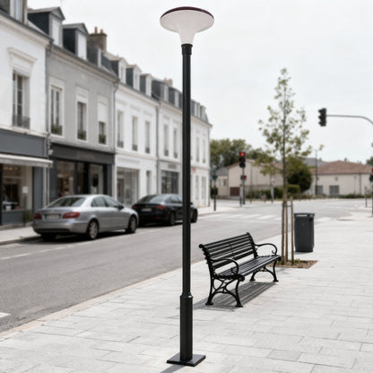 UFO Solar Street Light Waterproof Solar Powered Black LED Pole Lamp