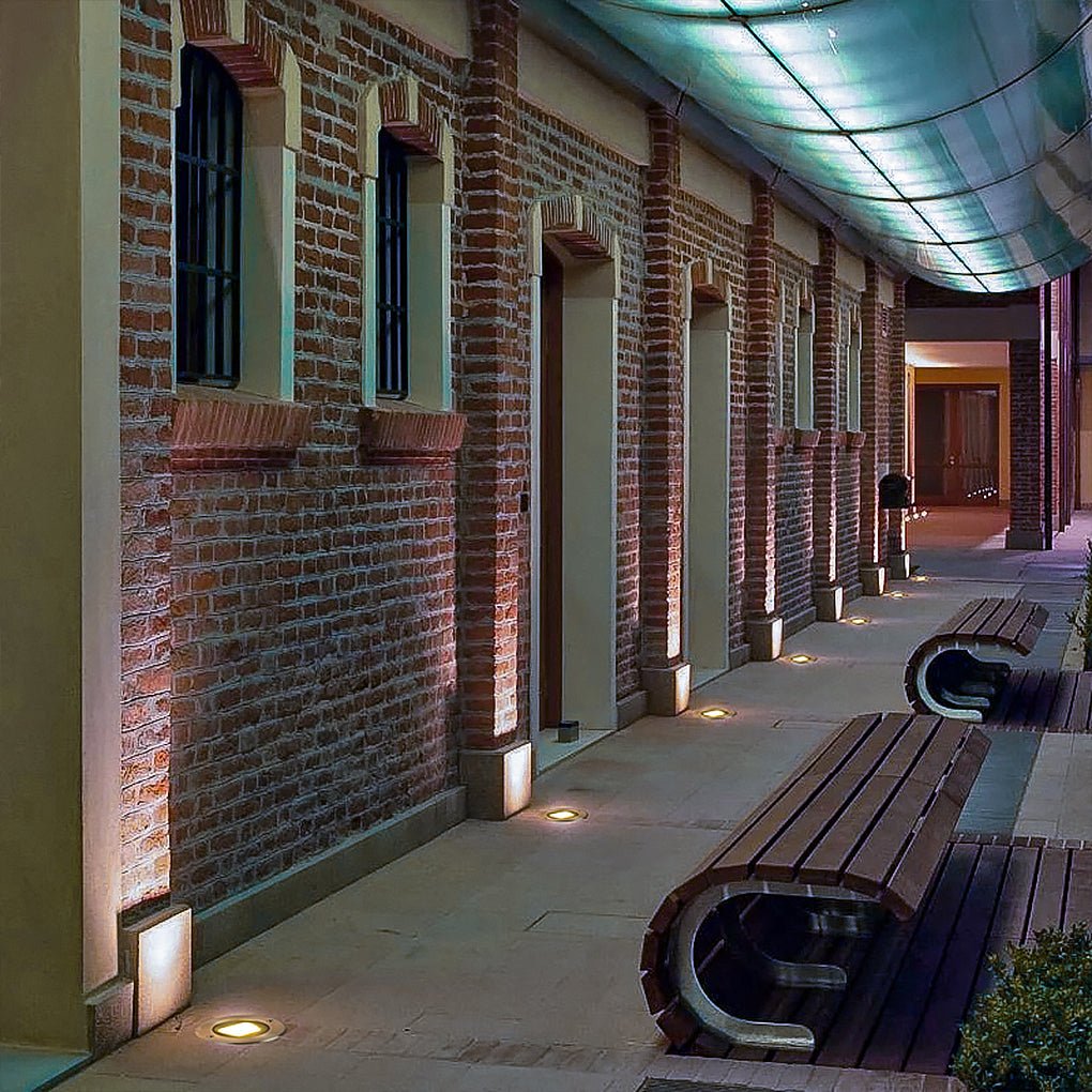 Recessed Deck Step Lights Modern Black LED Metal Light
