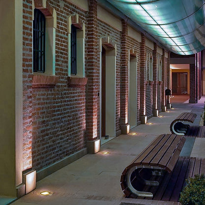 Recessed Deck Step Lights Modern Black LED Metal Light