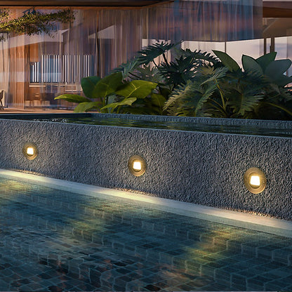 Recessed Deck Step Lights Modern Black LED Metal Light
