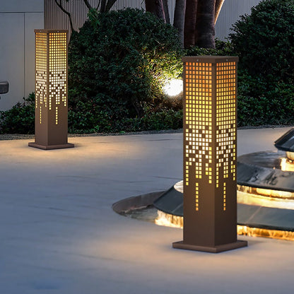 Pixel Bollard Lamp Rectangular Landscape Illumination Light
