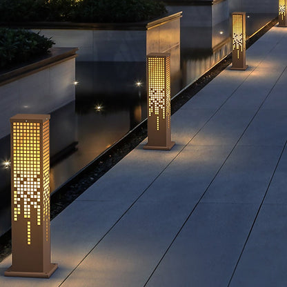 Pixel Bollard Lamp Rectangular Landscape Illumination Light