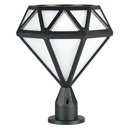 Modern Outdoor Pillar Lights Diamond-Shaped LED Waterproof Light