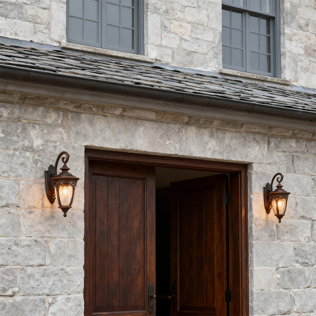 Unique Outdoor Sconce Decorative Waterproof Black Aluminum Lamp