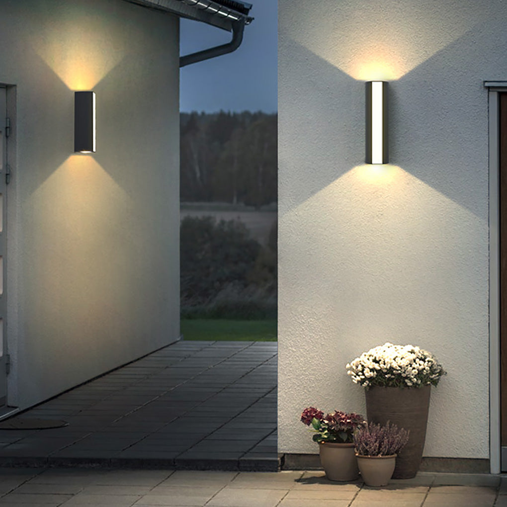 Up Down Cylinder Sconce Modern Waterproof Aluminum Alloy Light