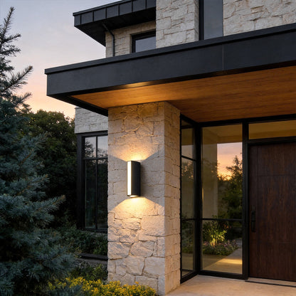 Up Down Cylinder Sconce Modern Waterproof Aluminum Alloy Light