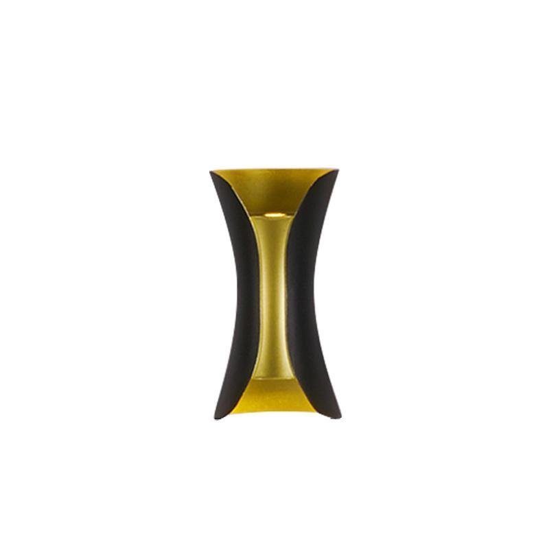 Up Down Wall Lights Modern Curved LED – Outdoor Waterproof Architectural Sconce with Motion Sensor Option