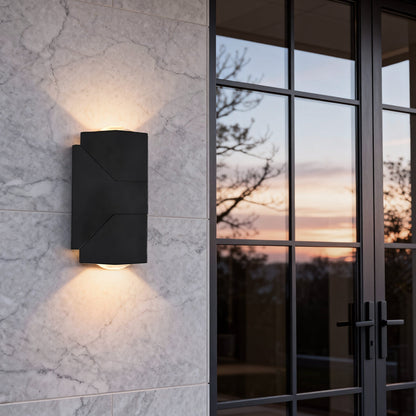 Up Down Sconce Outdoor Adjustable Waterproof Black Lamp