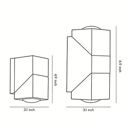 Up Down Sconce Outdoor Adjustable Waterproof Black Lamp