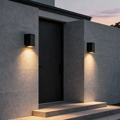 Up Down Sconce Outdoor Adjustable Waterproof Black Lamp