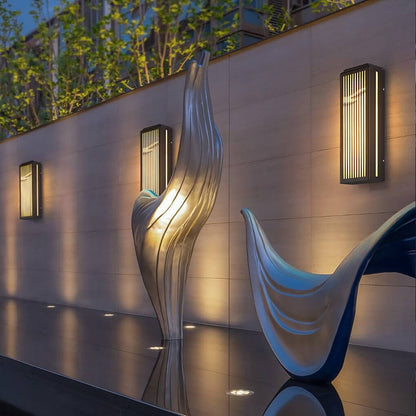 Grille Wall Light Waterproof Unique Slender Design Lamp
