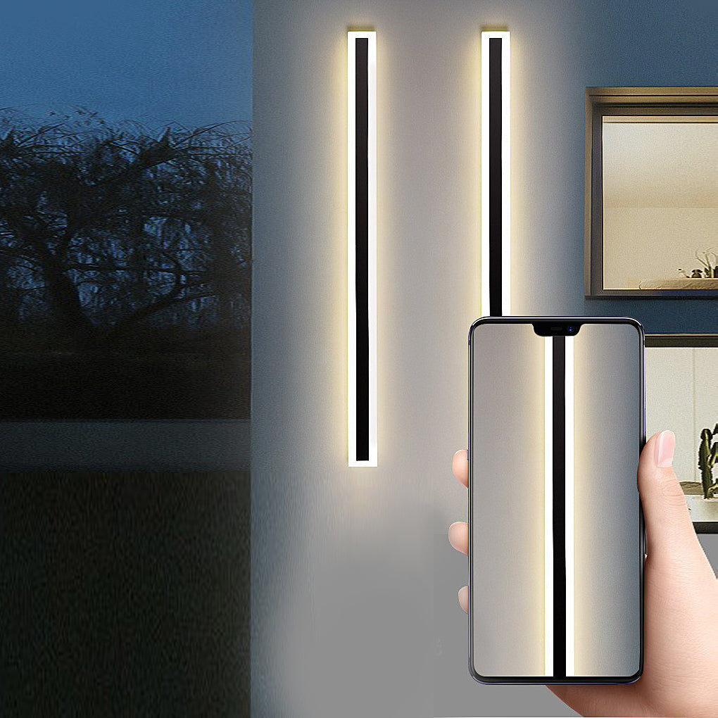 Acrylic Wall Sconce Outdoor Linear Iron Ambiance Light