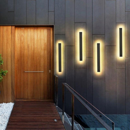 Long Outdoor Wall Lights Waterproof LED Metal Light