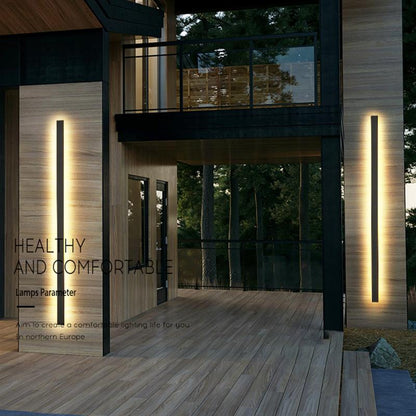 Long Outdoor Wall Lights Waterproof LED Metal Light