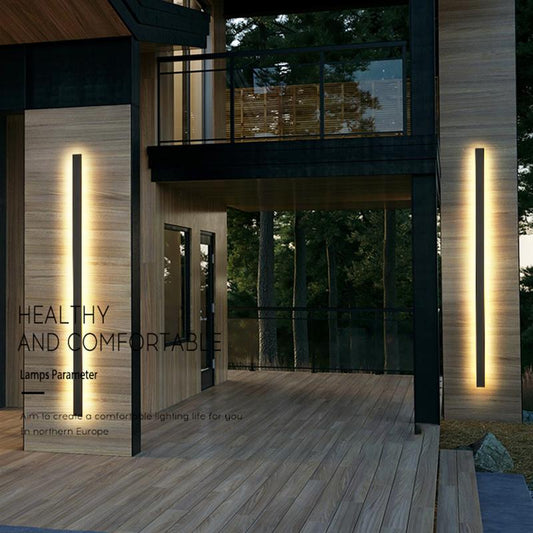 Long Outdoor Wall Lights Waterproof LED Metal Light