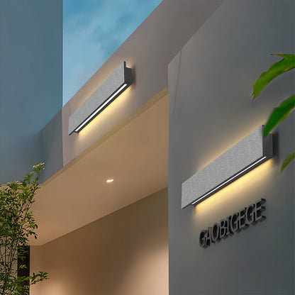 Modern Outdoor Wall Sconces Concrete Waterproof Linear Light