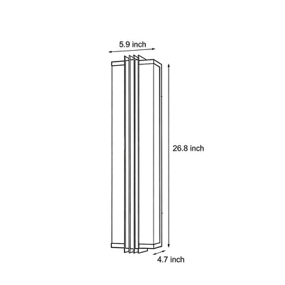 Vertical Wall Light Modern Black LED Waterproof Light