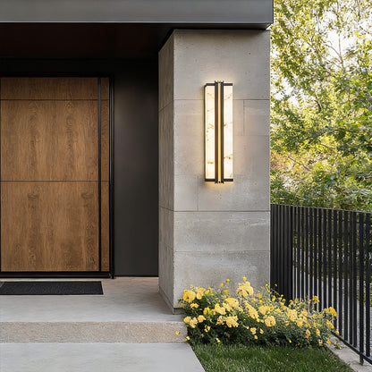 Vertical Wall Light Modern Black LED Waterproof Light