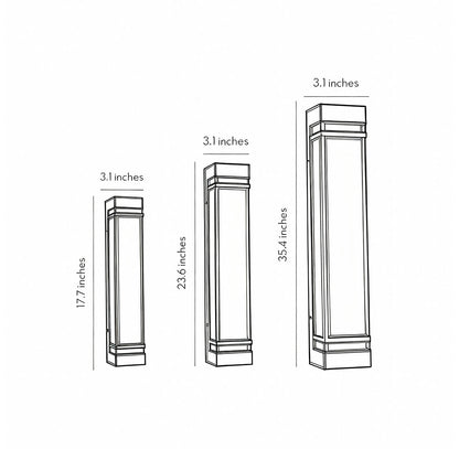 Vertical Wall Lighting Rectangular Modern Waterproof LED Light