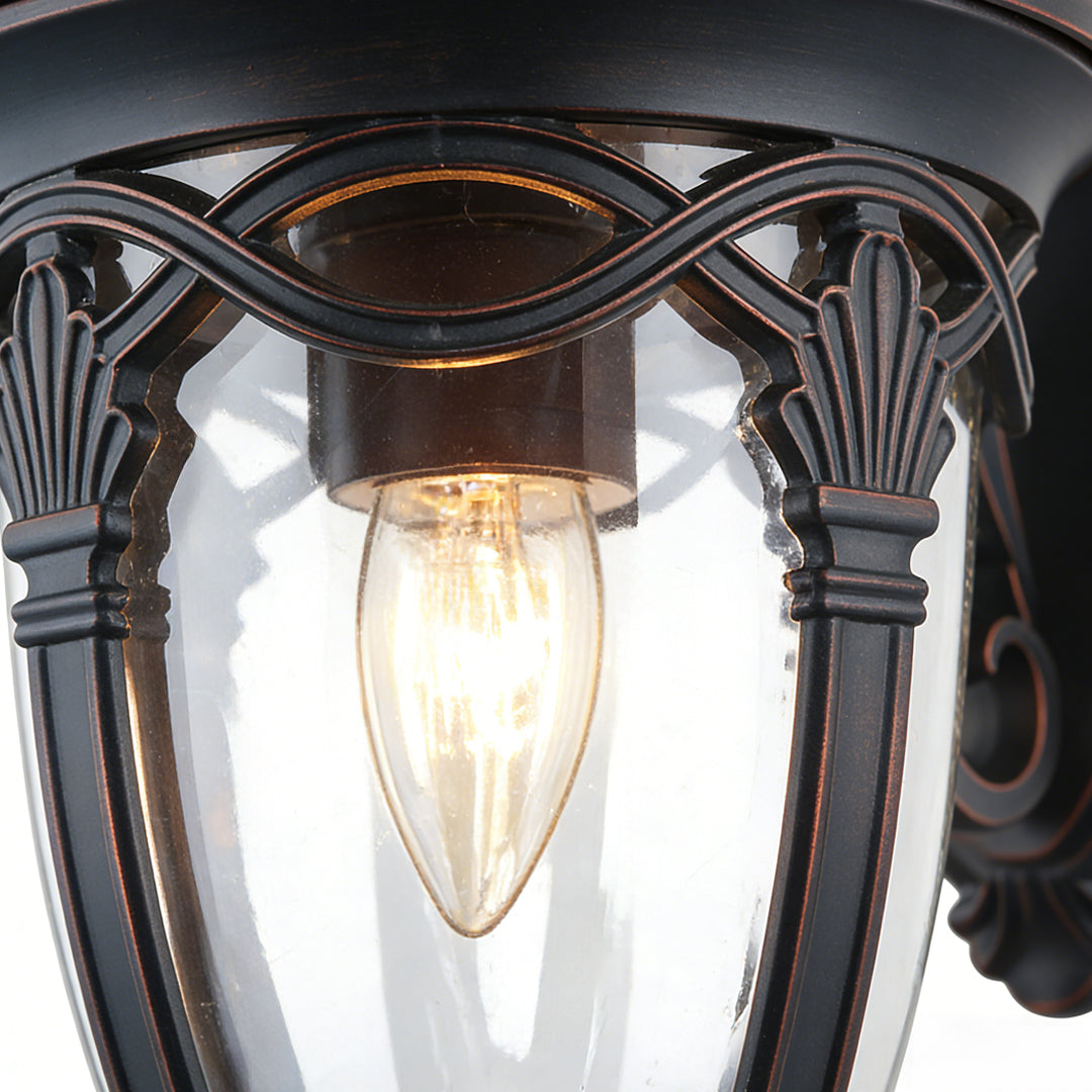 Unique Outdoor Sconce Decorative Waterproof Black Aluminum Lamp