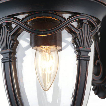Unique Outdoor Sconce Decorative Waterproof Black Aluminum Lamp