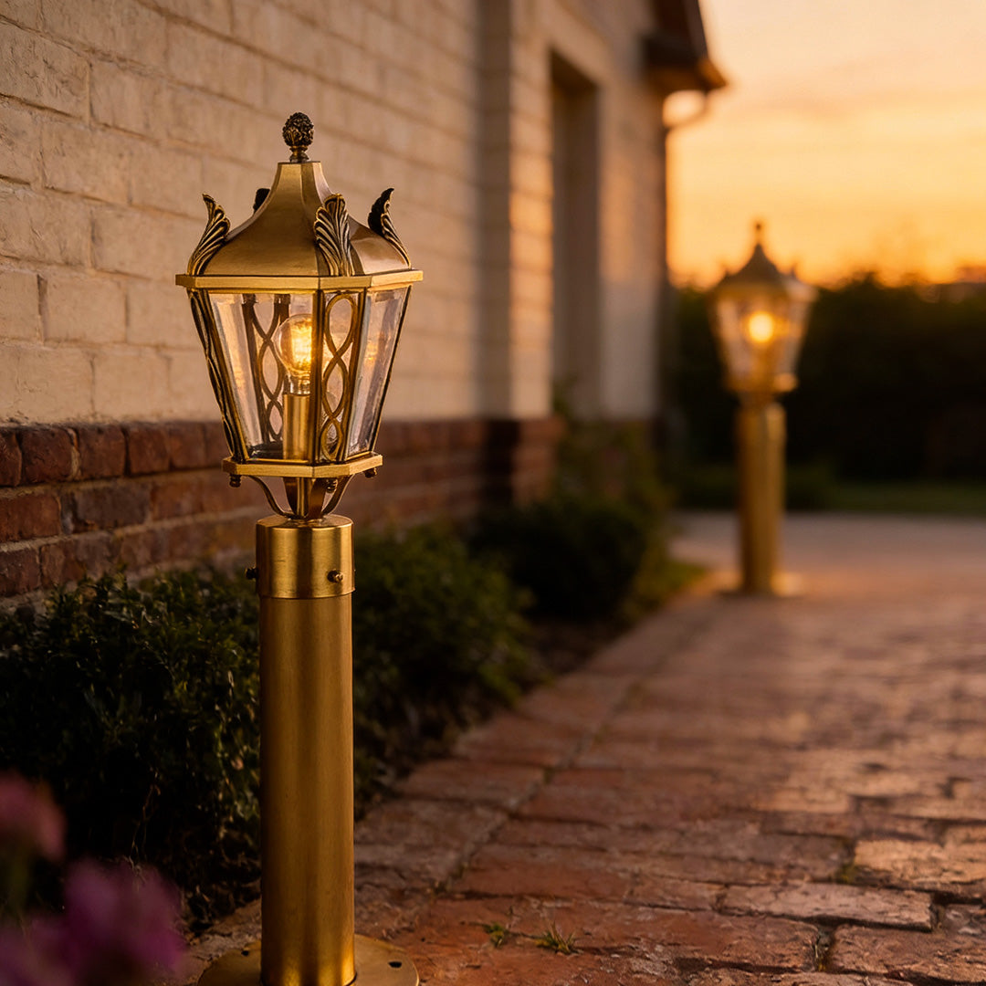 Copper Outdoor Path Lighting European Landscape Lamp