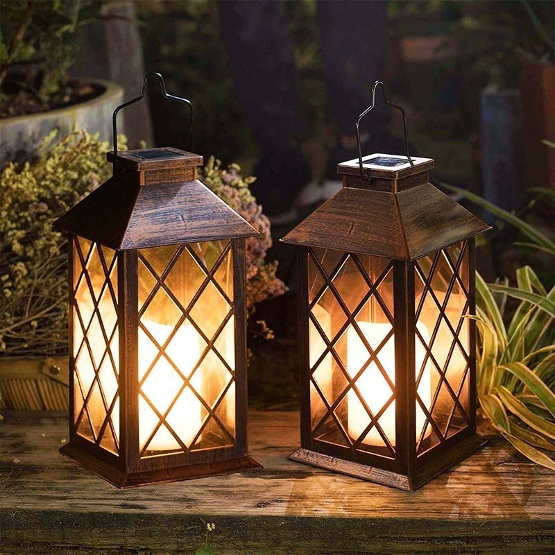 Vintage Garden Lanterns Italian Bronze Solar Outdoor Light