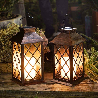 Vintage Garden Lanterns Italian Bronze Solar Outdoor Light