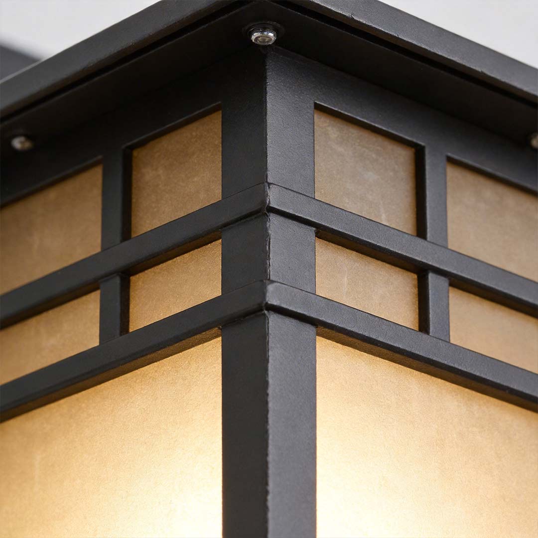Vintage Wall Lantern Square Waterproof Glass Shade Outdoor Light