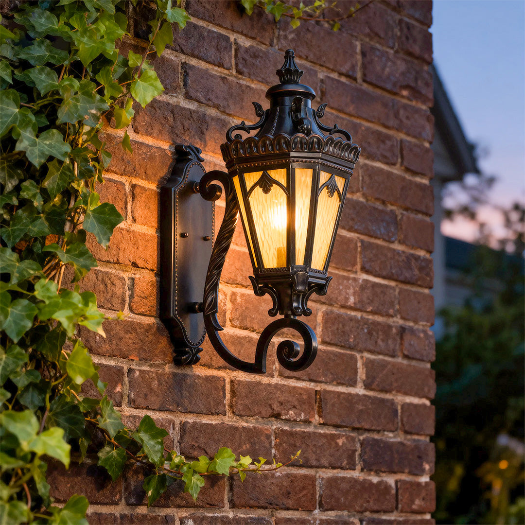 Wall Mount Light Outdoor Black Finish Waterproof Aluminum Lamp