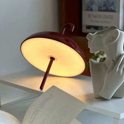 USB Rechargeable Table Lamp - Portable, Dimmable LED Touch Lamp with Umbrella-Style Design