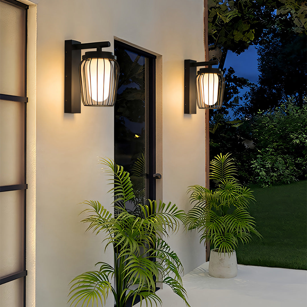 Outdoor Wall Lantern Sconce Birdcage Decorative Light