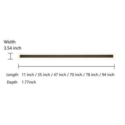 Acrylic Wall Sconce Outdoor Linear Iron Ambiance Light
