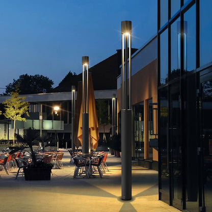 LED Bollard Path Lights Modern Black – High-Output COB Landscape Pathway Light for Walkways & Driveways