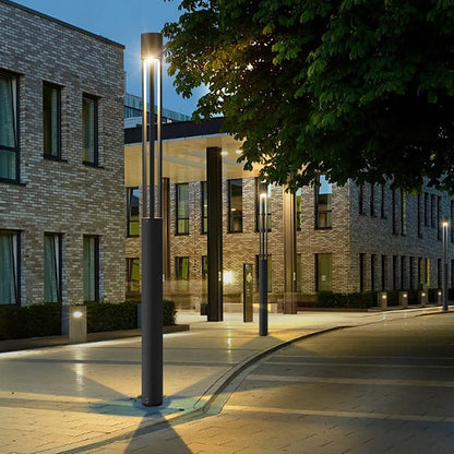 LED Bollard Path Lights Modern Black – High-Output COB Landscape Pathway Light for Walkways & Driveways