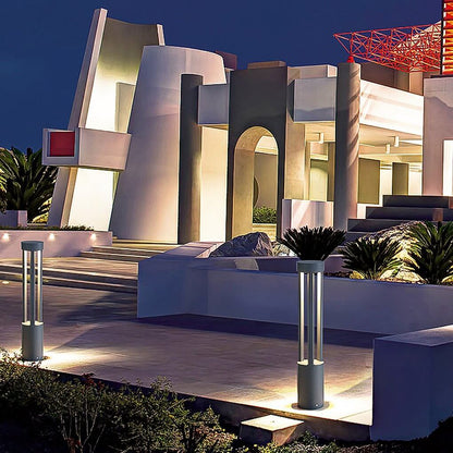 LED Bollard Path Lights Modern Black – High-Output COB Landscape Pathway Light for Walkways & Driveways