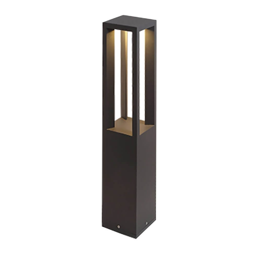 LED Bollard Path Lights Modern Black – High-Output COB Landscape Pathway Light for Walkways & Driveways