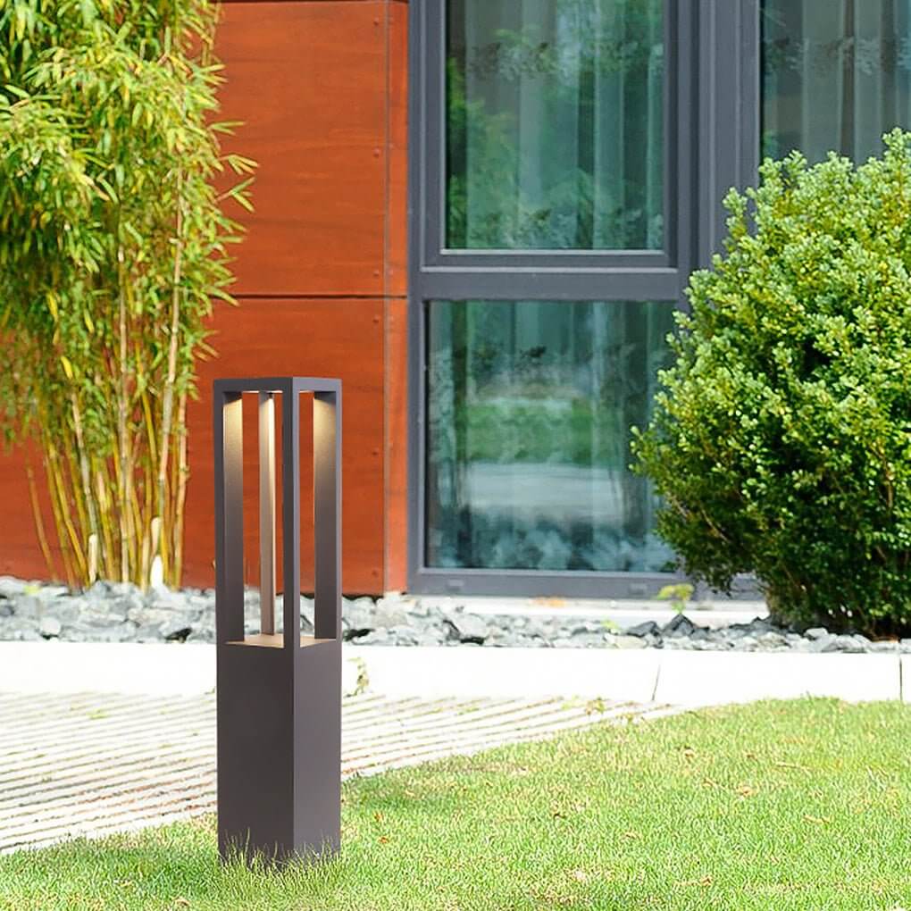 LED Bollard Path Lights Modern Black – High-Output COB Landscape Pathway Light for Walkways & Driveways
