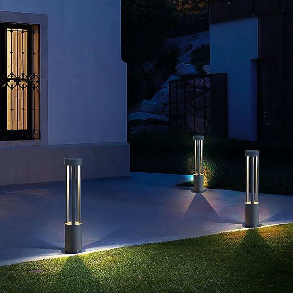 LED Bollard Path Lights Modern Black – High-Output COB Landscape Pathway Light for Walkways & Driveways