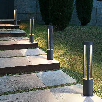 LED Bollard Path Lights Modern Black – High-Output COB Landscape Pathway Light for Walkways & Driveways